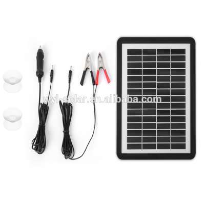 The best price Smart portable solar battery charger 12v 6W